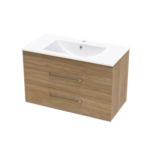 Pacific Wall Hung Vanity 900mm Double Drawer Baroque