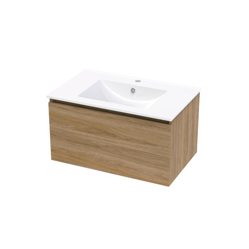 Pacific Rise Wall Hung Vanity 750mm Single Drawer Baroque