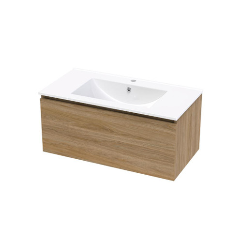 Pacific Rise Wall Hung Vanity 900mm Single Drawer Baroque