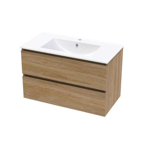 Pacific Rise Wall Hung Vanity 900mm Double Drawer Baroque