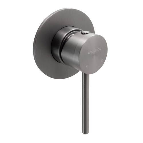 Circo Shower Mixer All Pressures Brushed Gun Metal Wall Mounted