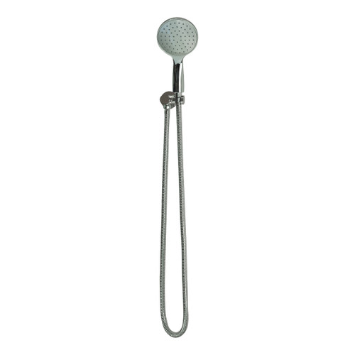 Circo Single Spray Handshower With Elbow 1.5m Hose And Holder All Pressures Polished Stainless Steel Wall Mounted