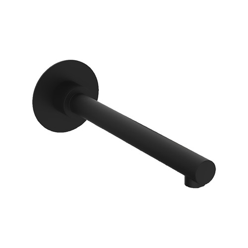 Deluna Bath Spout 190mm Matte Black Wall Mounted