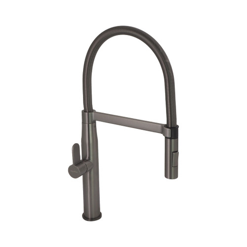 Main Image Kuchena Coil Sink Mixer With Pull-out Spray Mains Pressure Gun Metal
