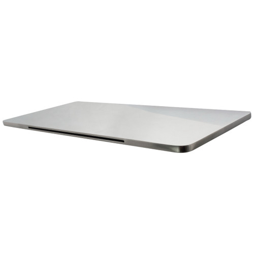 Mia Waterfall Bath Spout 150mm Wide All Pressures Brushed Stainless Steel Wall Mounted
