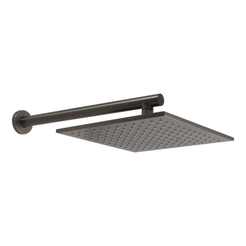 Main Image Prestigio Wall Mounted Shower Rose Square Head 250 x 250mm All Pressures Gun Metal