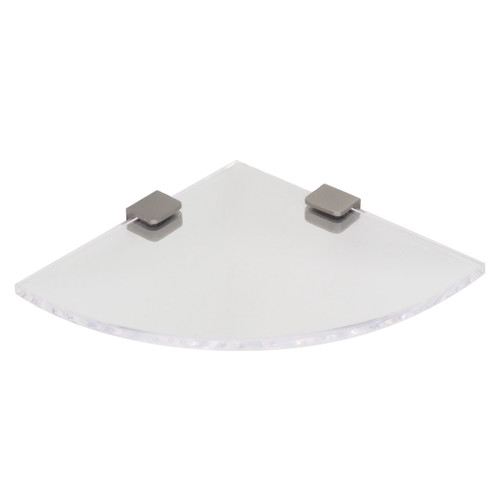 Main Image Acrylic Corner Shower Shelf With 2 Gunmetal Brackets
