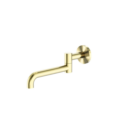 Mecca Swivel Basin/Bath Spout Wall Mounted 225mm Brushed Gold