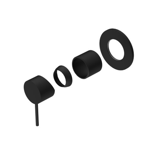 Mecca Shower Mixer 80mm Plate Trim Kit Matte Black