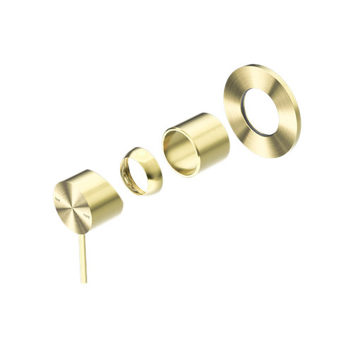 Mecca Shower Mixer 80mm Plate Trim Kit Brushed Gold