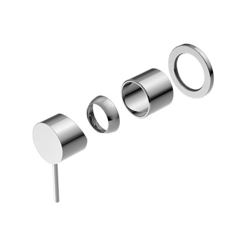 Mecca Shower Mixer 60mm Plate Trim Kit Chrome