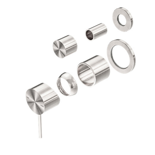 Mecca Shower Mixer With Diverter Separate Back Plate Trim Kit Brushed Nickel