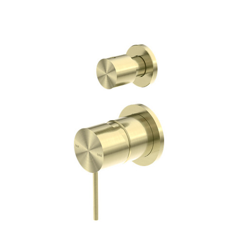 Mecca Shower Mixer With Diverter Separate Back Plate Brushed Gold