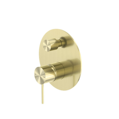 Mecca Shower Mixer With Diverter Brushed Gold