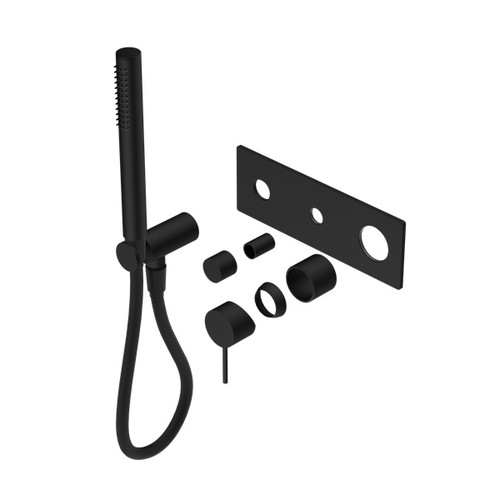 Mecca Shower Mixer Diverter System Trim Kit Matte Black