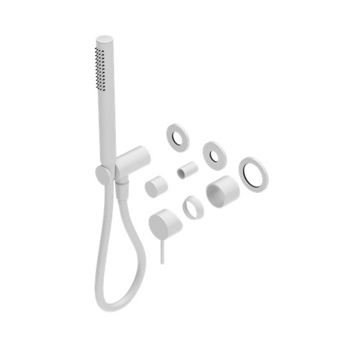 Mecca Shower Mixer Diverter System Separate Back Plate Trim Kit Matte White