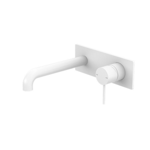 Mecca Wall Basin/Bath Mixer 185mm Matte White