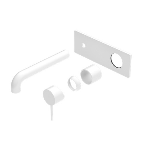 Mecca Wall Basin/Bath Mixer 230mm Trim Kit Matte White