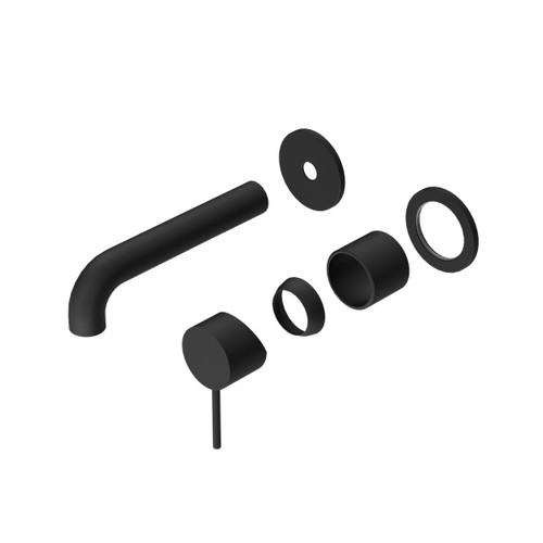 Mecca Wall Basin/Bath Mixer Separate Back Plate 160mm Trim Kit Matte Black