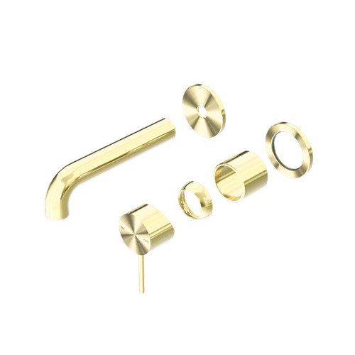 Mecca Wall Basin/Bath Mixer Separate Back Plate 160mm Trim Kit Brushed Gold