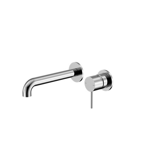 Mecca Wall Basin/Bath Mixer Separate Back Plate 185mm Chrome