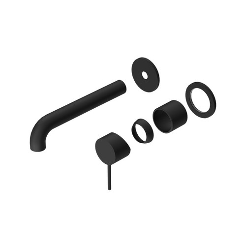 Mecca Wall Basin/Bath Mixer Separate Back Plate 185mm Trim Kit Matte Black