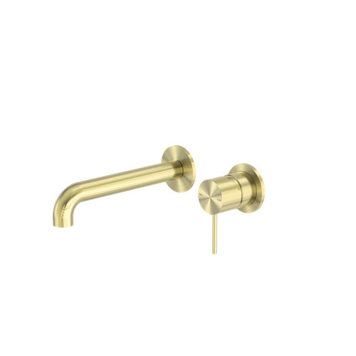 Mecca Wall Basin/Bath Mixer Separate Back Plate 185mm Brushed Gold