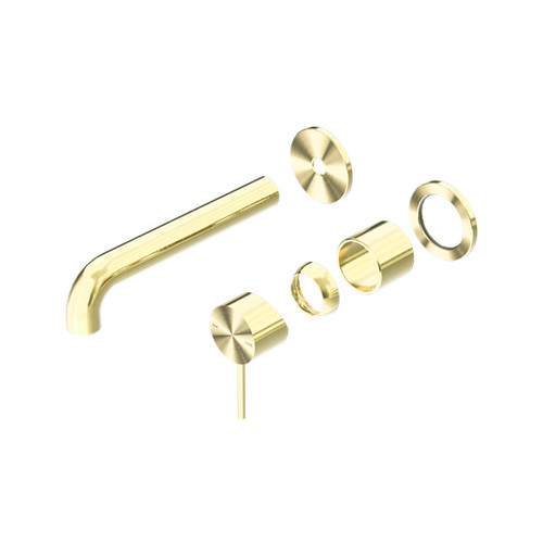 Mecca Wall Basin/Bath Mixer Separate Back Plate 185mm Trim Kit Brushed Gold