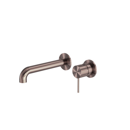 Mecca Wall Basin/Bath Mixer Separate Back Plate 185mm Brushed Bronze