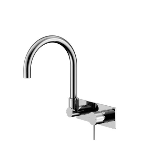 Mecca Wall Basin/Bath Mixer Swivel Spout Chrome