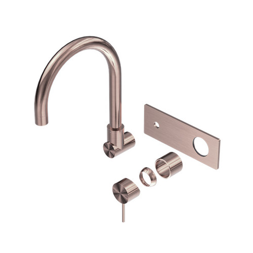 Mecca Wall Basin/Bath Mixer Swivel Spout Trim Kit Brushed Bronze
