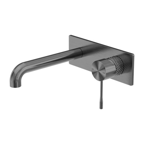 Opal Wall Basin/Bath Mixer 185mm Graphite