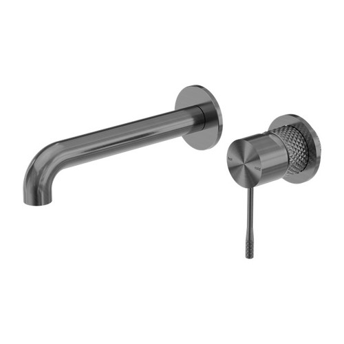 Opal Wall Basin/Bath Mixer Separate Back Plate 230mm Graphite
