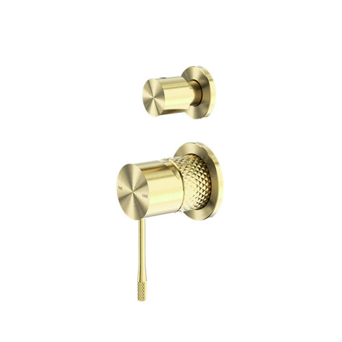 Opal Shower Mixer With Diverter Separate Plate Brushed Gold