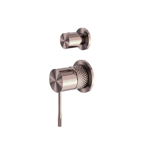 Opal Shower Mixer With Diverter Separate Plate Brushed Bronze