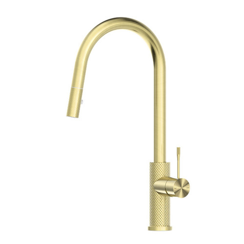 Opal Pull Out Sink Mixer With Vegie Spray Function Brushed Gold