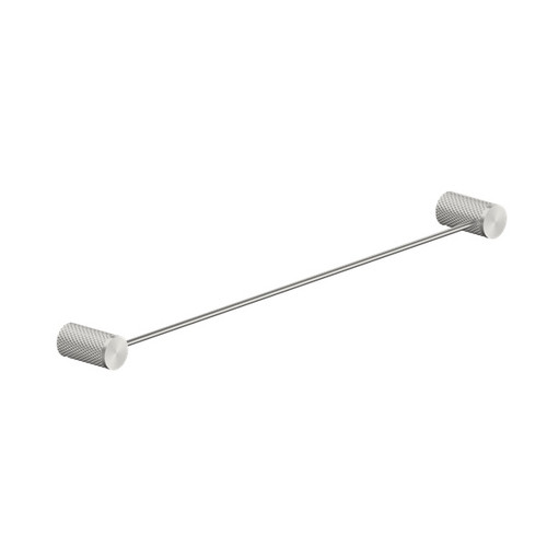 Opal Single Towel Rail 600mm Brushed Nickel