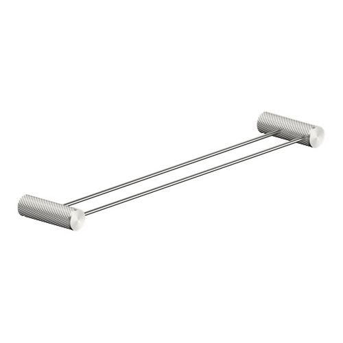 Opal Double Towel Rail 600mm Brushed Nickel