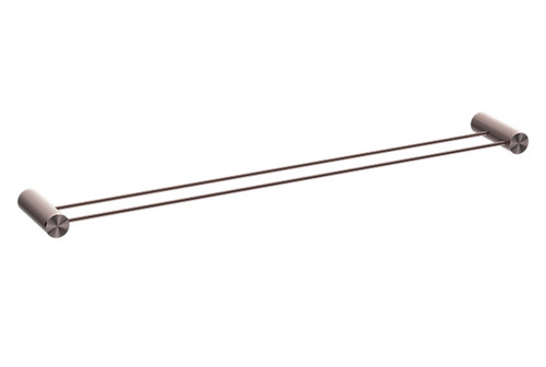 Opal Double Towel Rail 800mm Brushed Bronze