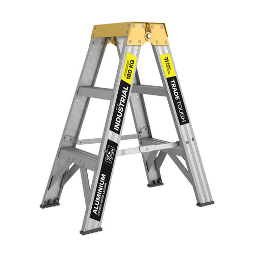 TradeTough Double Sided Ladder 3 Steps 180kg