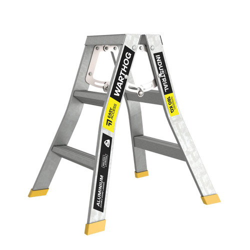Warthog Double Sided Ladder 3 Steps 0.9m 180kg