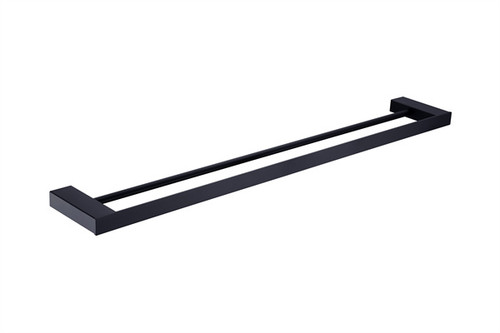 Celia Double Towel Rail 800mm Matte Black