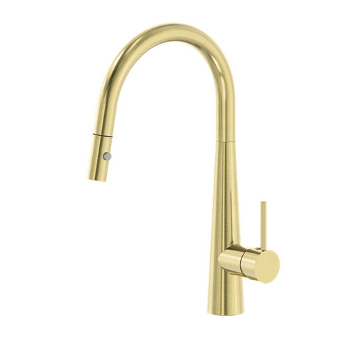 Dolce Pull Out Sink Mixer Brushed Gold