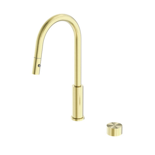 Kara Progressive Pull Out Sink Mixer Brushed Gold