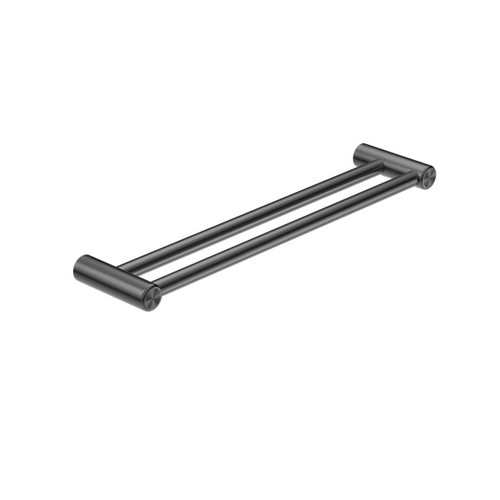 Mecca Care 25mm Double Towel Grab Rail 600mm Gun Metal
