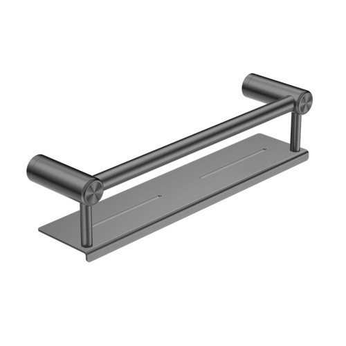 Mecca Care 25mm Grab Rail With Shelf 450mm Gun Metal