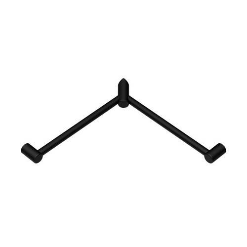 Mecca Care 32mm Wrap Around Corner Grab Rail 600X600mm Matte Black
