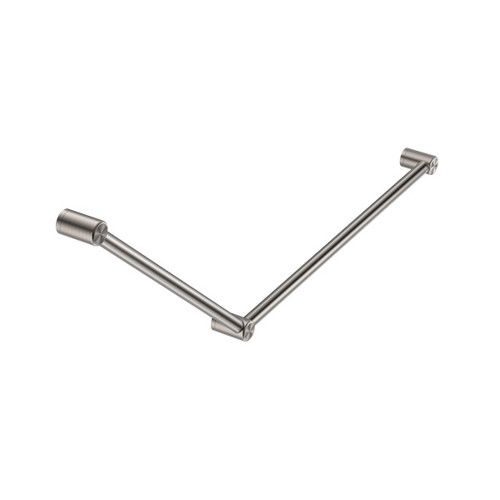 Mecca Care 32mm DDA Grab Rail Set 45 Degree 750X900mm Brushed Nickel