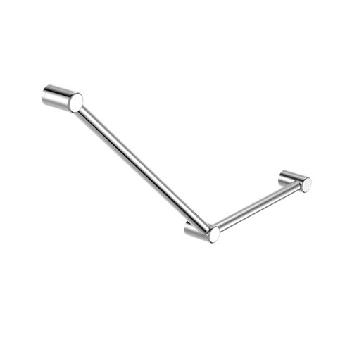 Mecca Care 32mm Ambulant Toilet Grab Rail 45 Degree 750X450mm Chrome