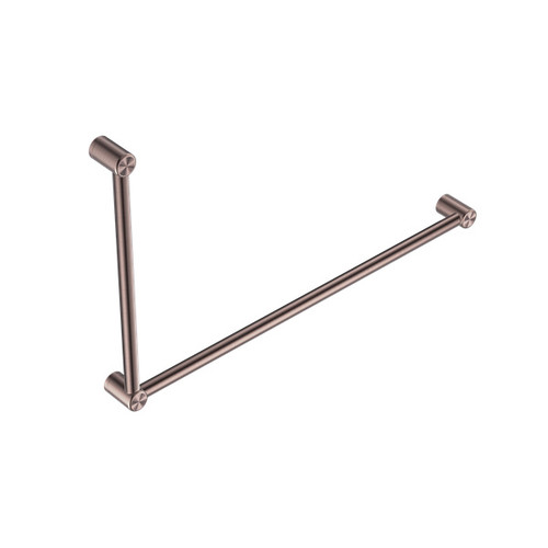 Mecca Care 32mm DDA Grab Rail Set 90 Degree 600X1000mm Brushed Bronze